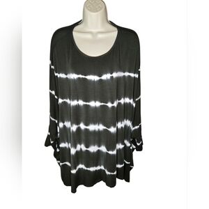 Women's Mudpie Tunic Oversized Dolman Sleeve Tie Dye Top, One Size